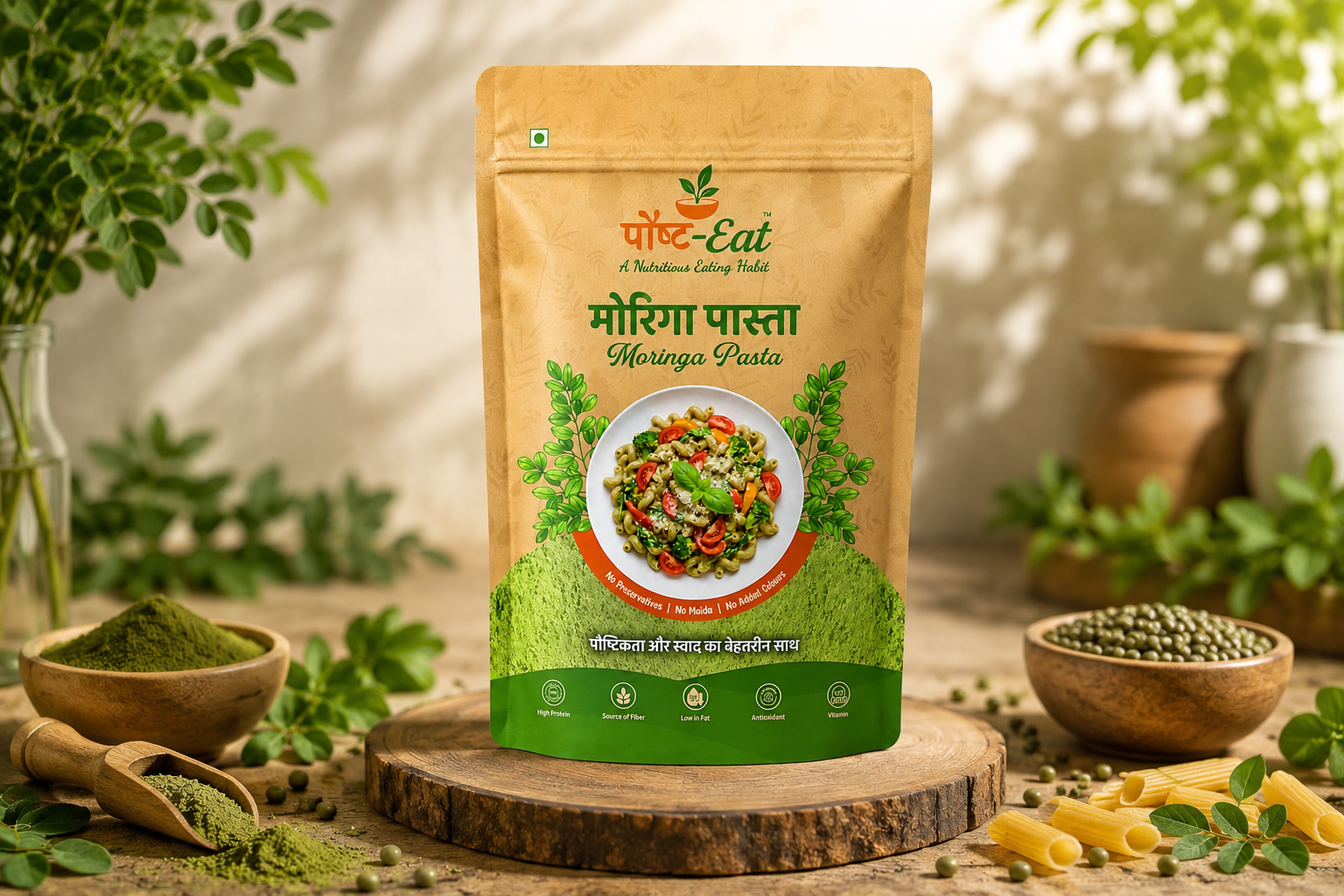 Moringa Pasta Penne Shape