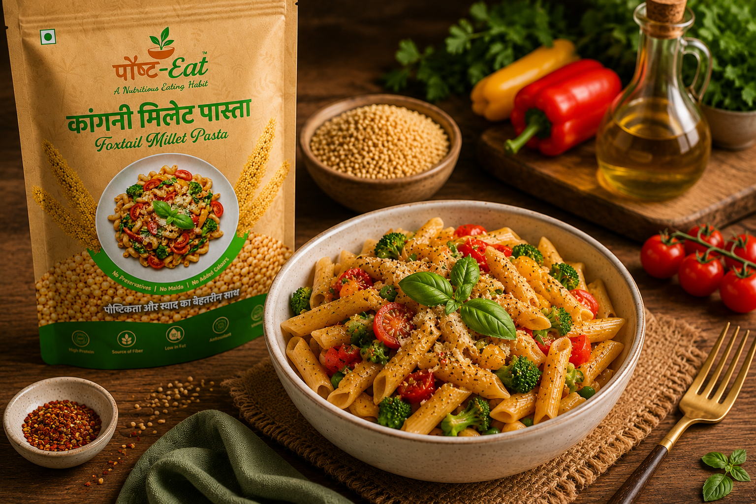 Foxtail Millet Pasta Penne Shape
