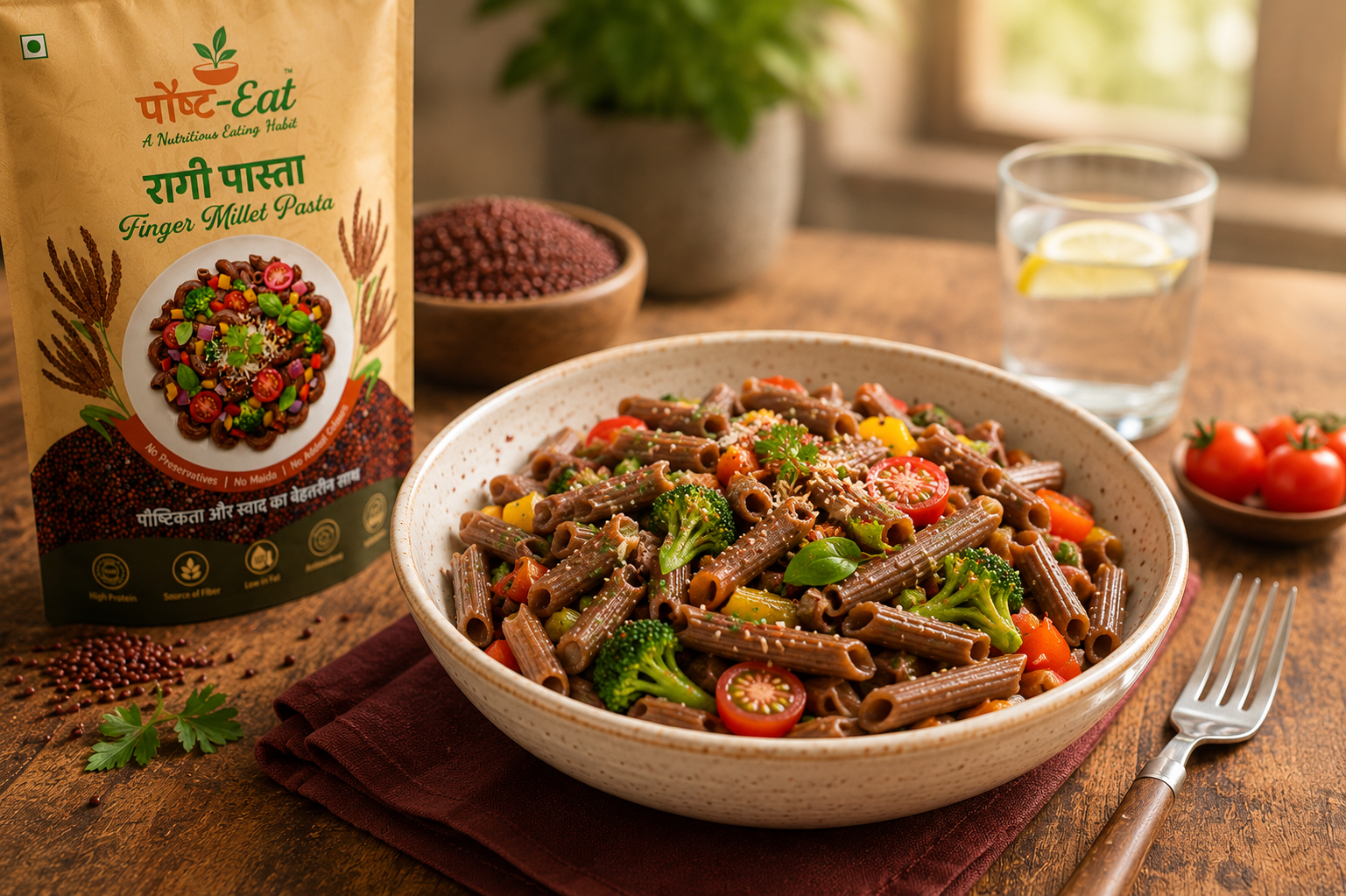Ragi Pasta Penne Shape
