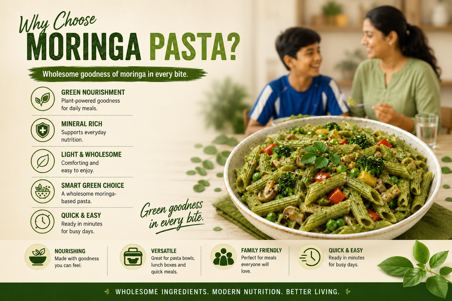 Moringa Pasta Penne Shape