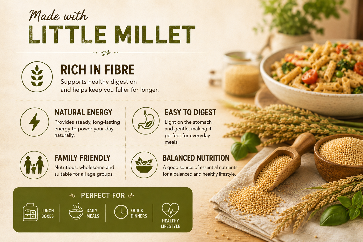 Little Millet Pasta Penne Shape