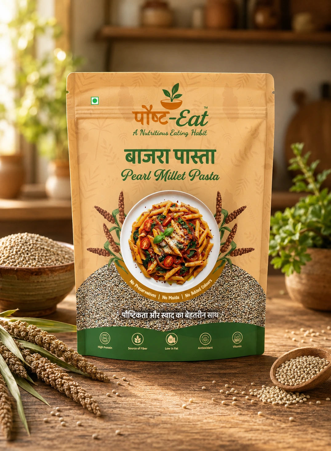 बाजरा/Pearl Millet Pasta Penne Shape