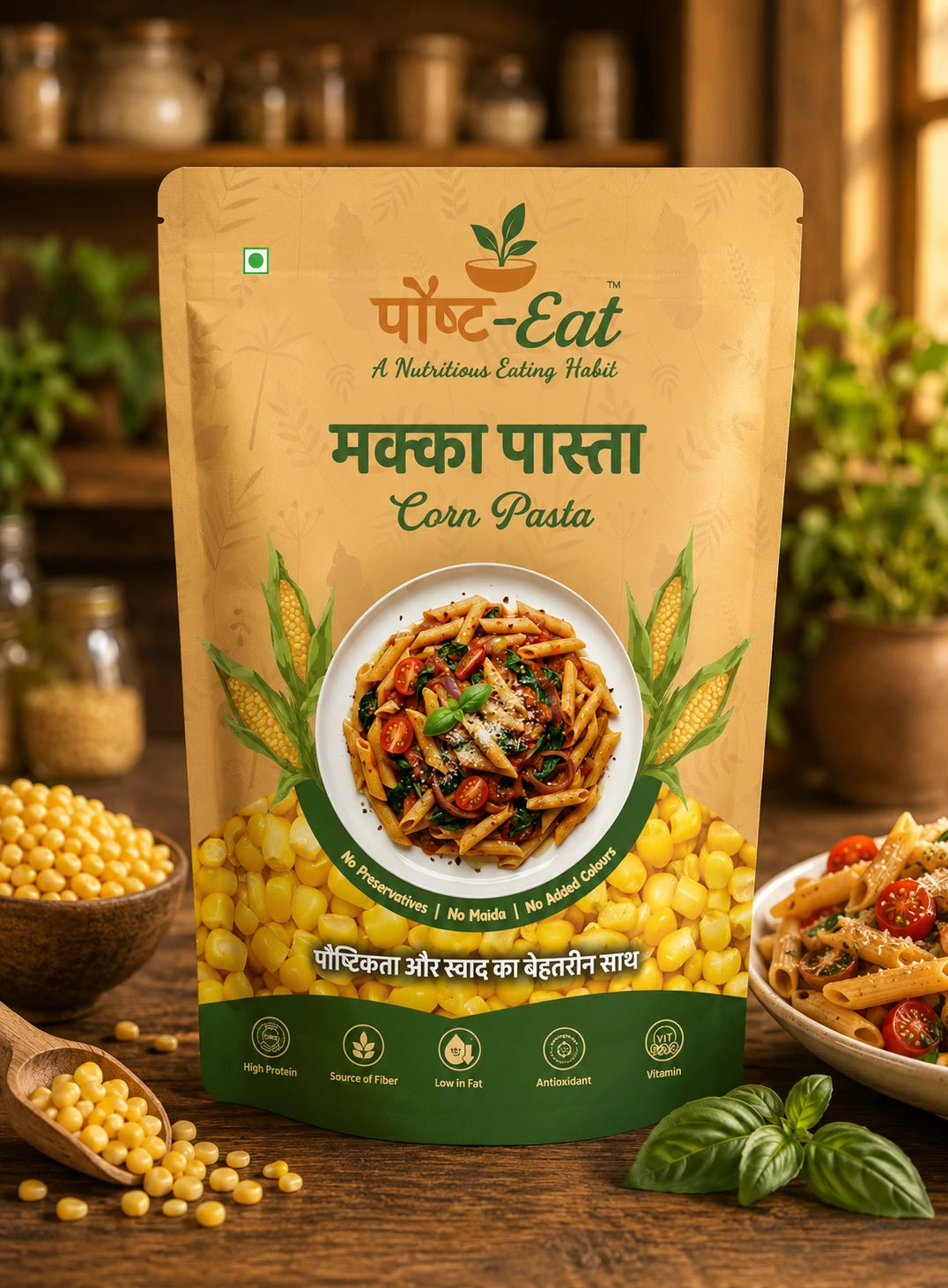मक्का/Corn Pasta Penne Shape