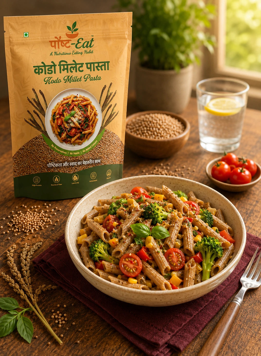 कोदो/Kodo Millet Pasta Penne Shape