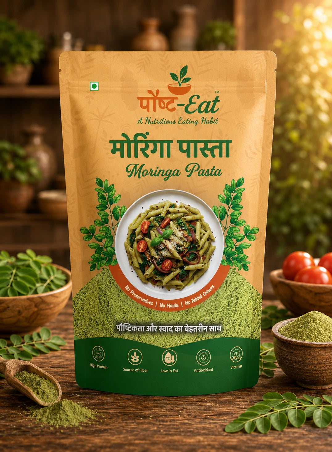 मोरिंगा/Moringa Pasta Penne Shape
