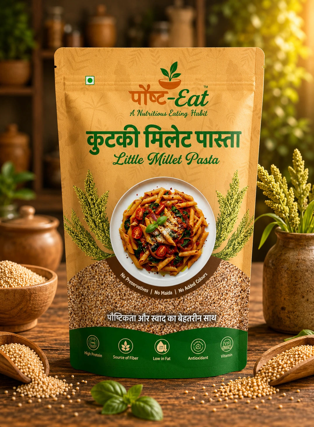 कुटकी/Little Millet Pasta Penne Shape