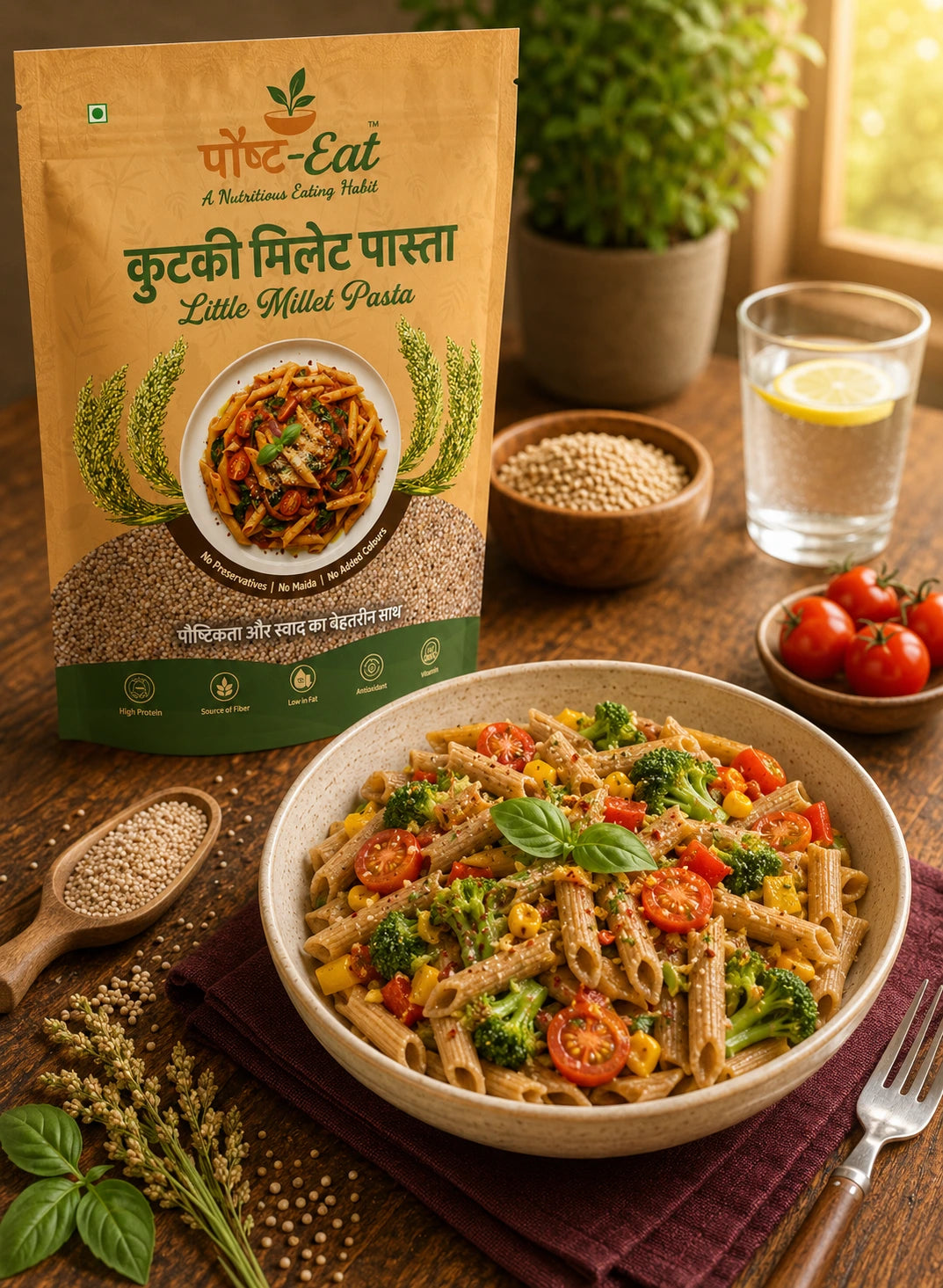 कुटकी/Little Millet Pasta Penne Shape