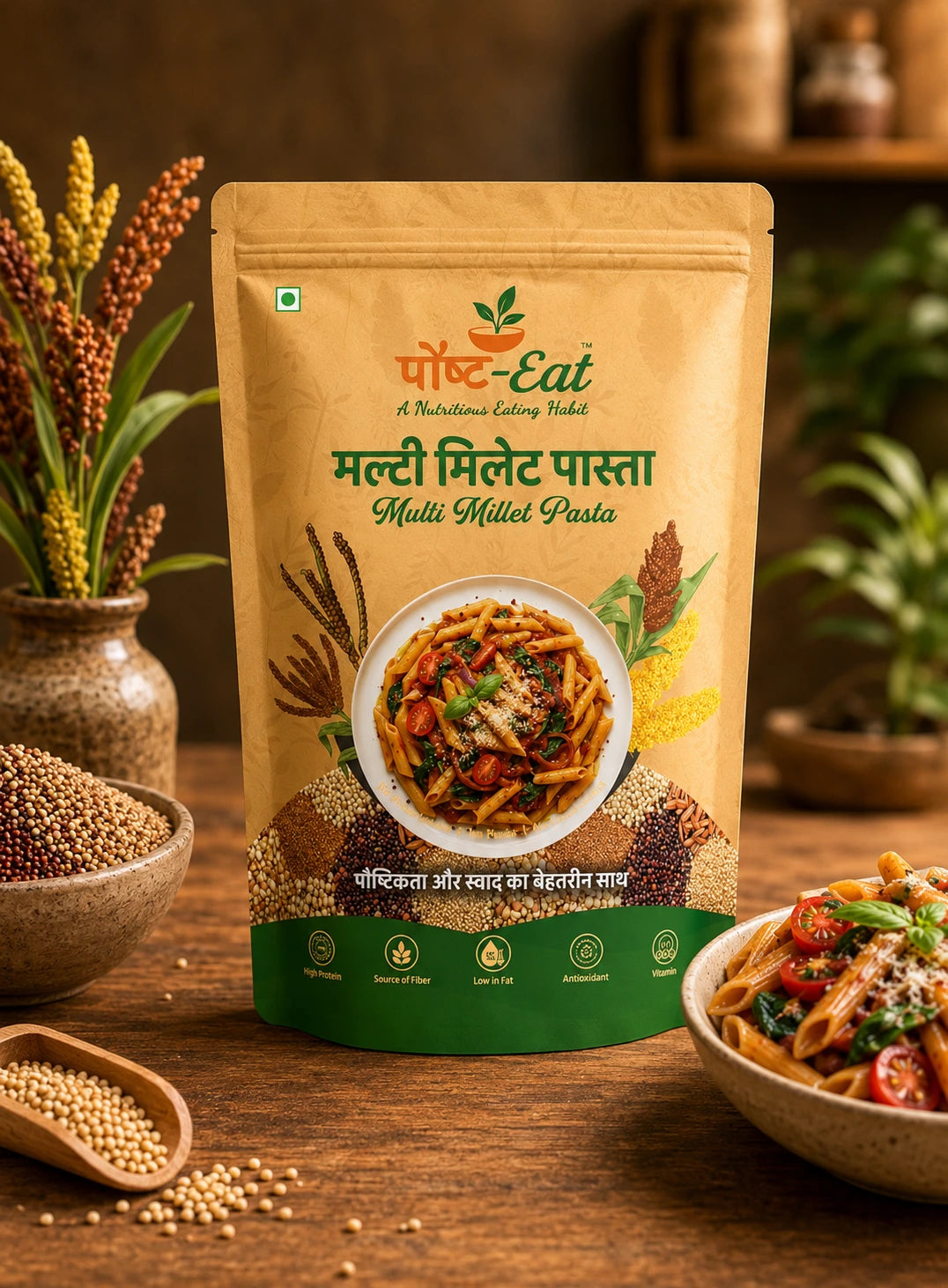 मल्टी/Multi Millet Pasta Penne Shape